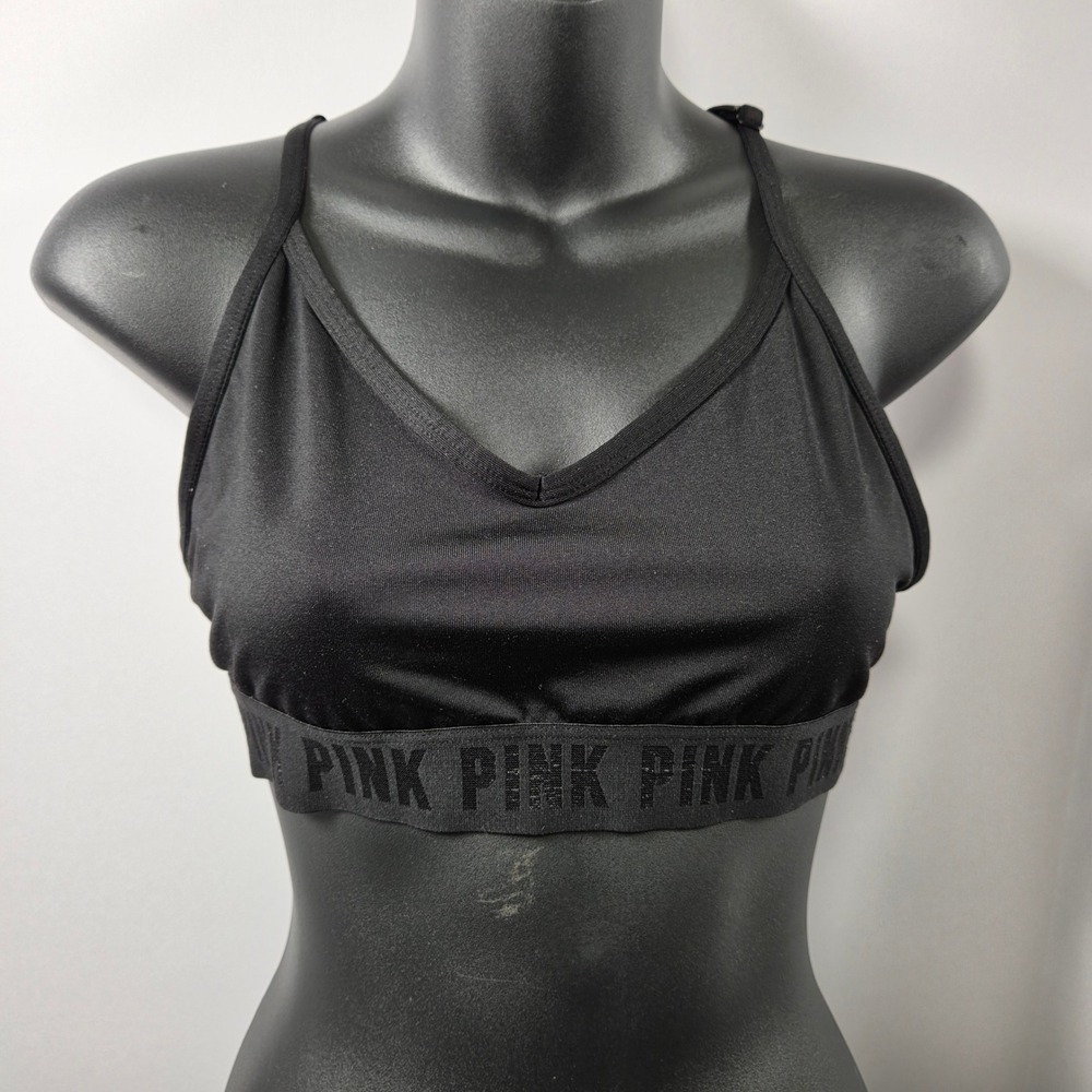 PINK Victoria's Secret Ultimate Black Sports Bra Size Medium